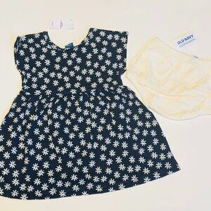Jersey-Knit Dolman-Sleeve Dress & Bloomer Shorts 2-Piece Set for Baby